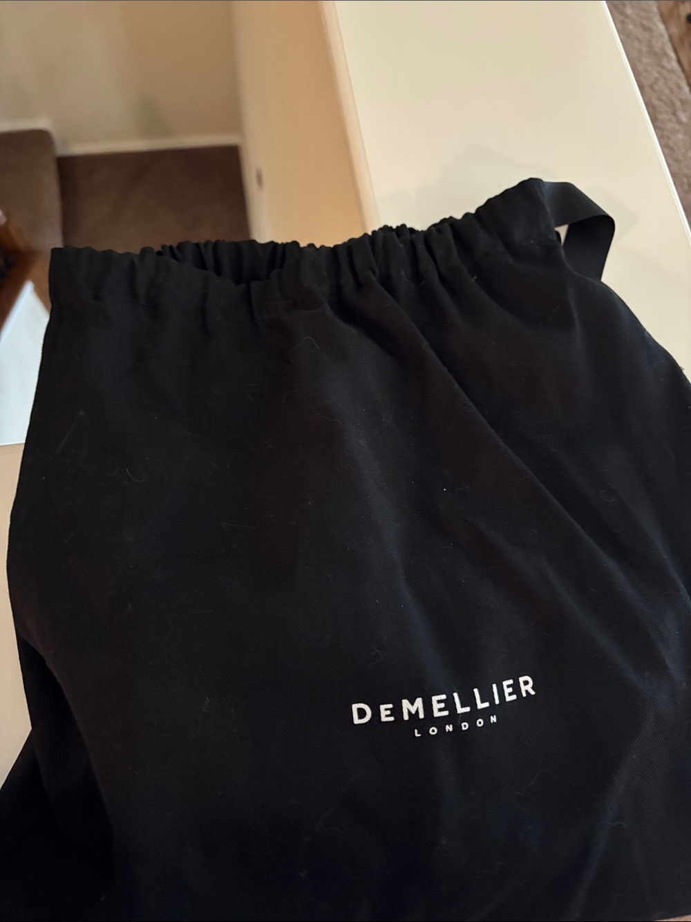 DeMellier Neutral Snake-Print Clutch with Gold Hardware - Picture 5 of 5